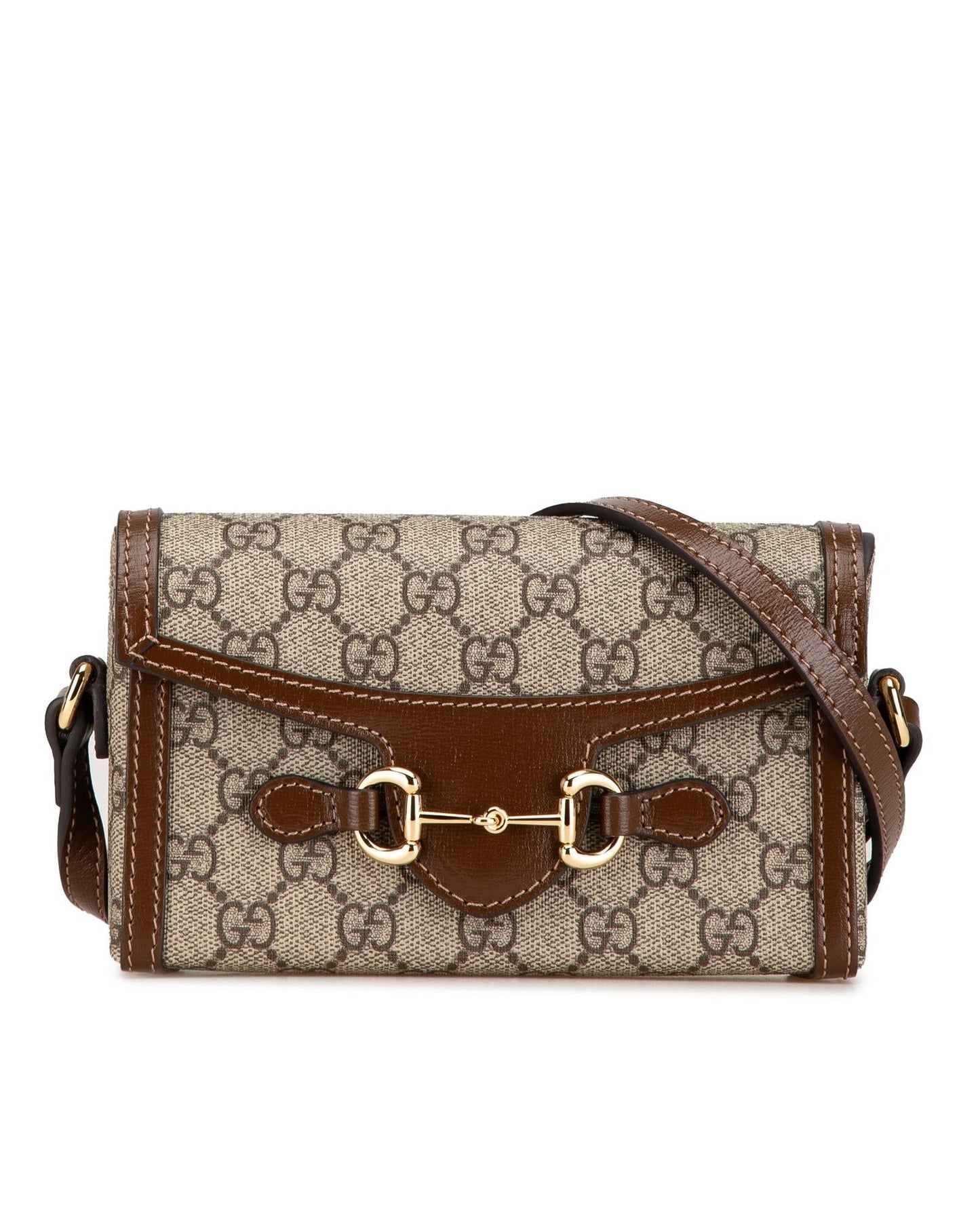 Mini Supreme Horsebit Crossbody Bag with Leather Trim