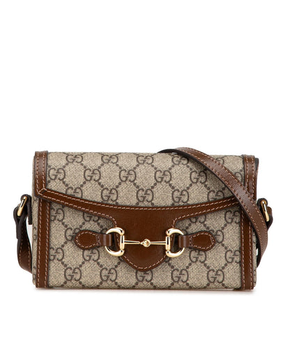 Mini Supreme Horsebit Crossbody Bag with Leather Trim