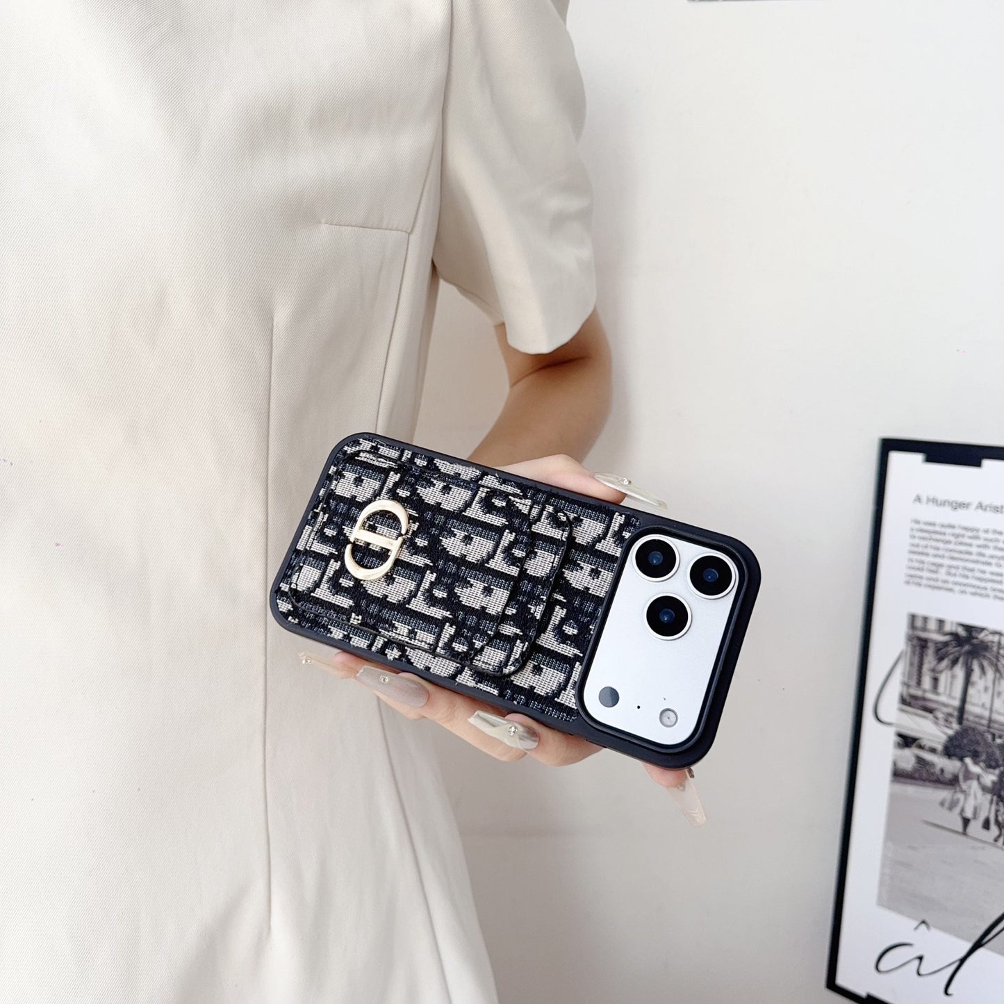 Dior Phone Case Card Holder for iPhone 17 Series