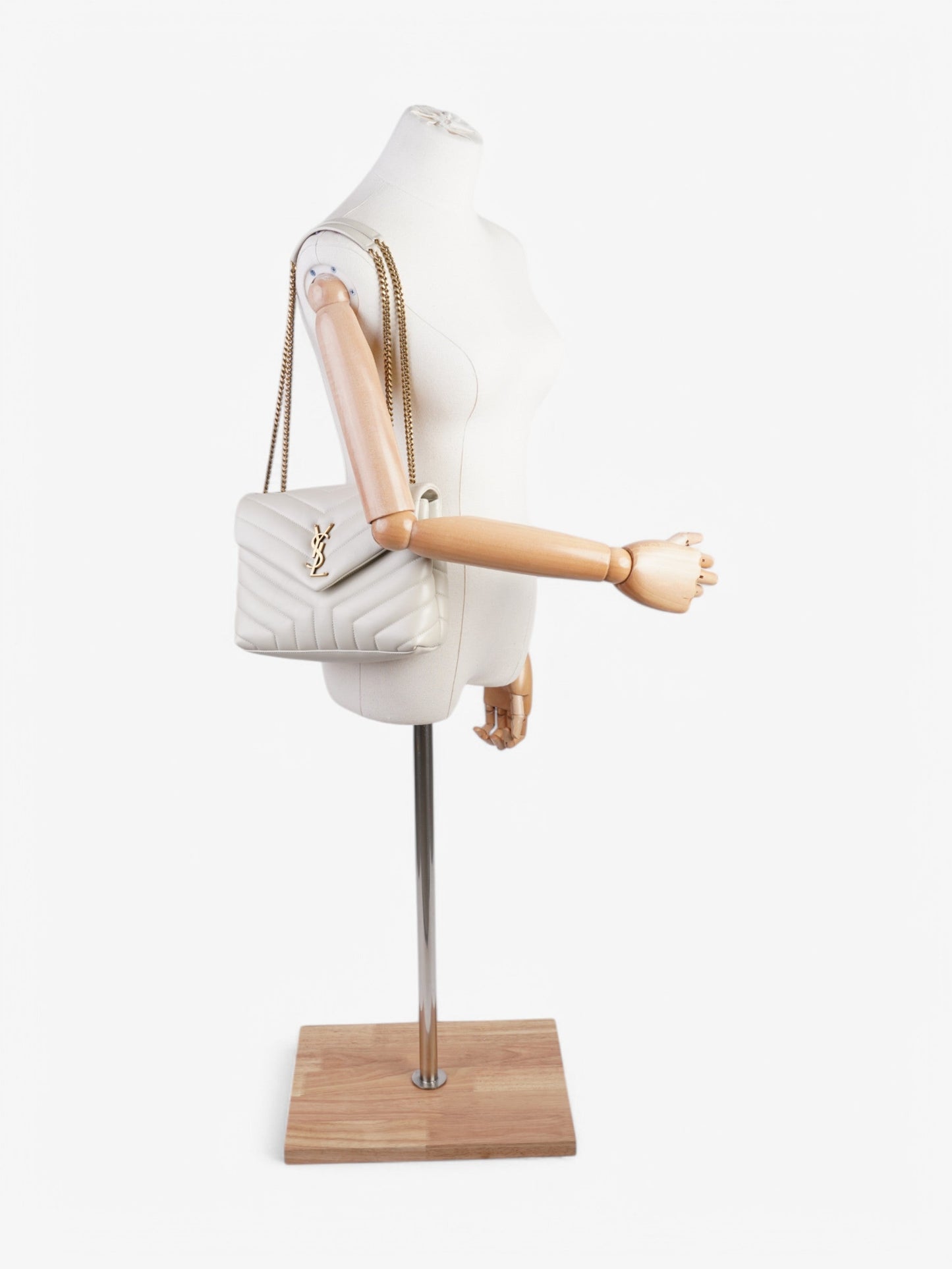 Saint Laurent Loulou White Leather Small