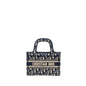 Dior Mini Book Tote Oblique Embroidery Blue