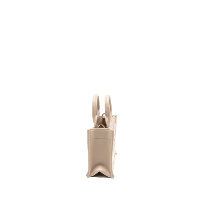 Dioramour Mini Dior Book Tote Macrocannage Calfskin Powder Beige