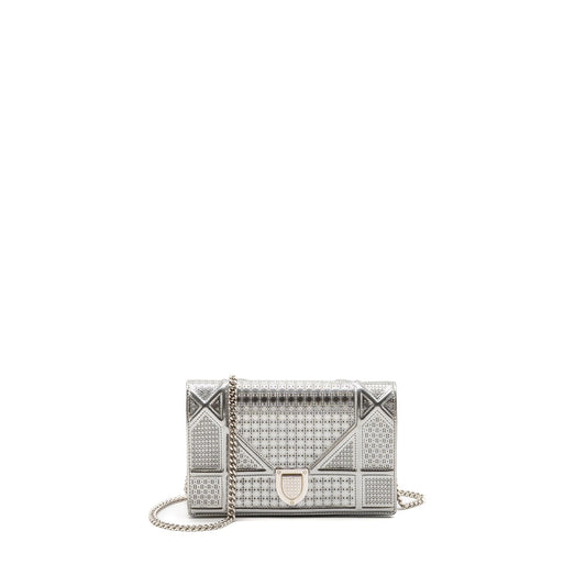 Dior Diorama Wallet On Chain Calfskin Silver