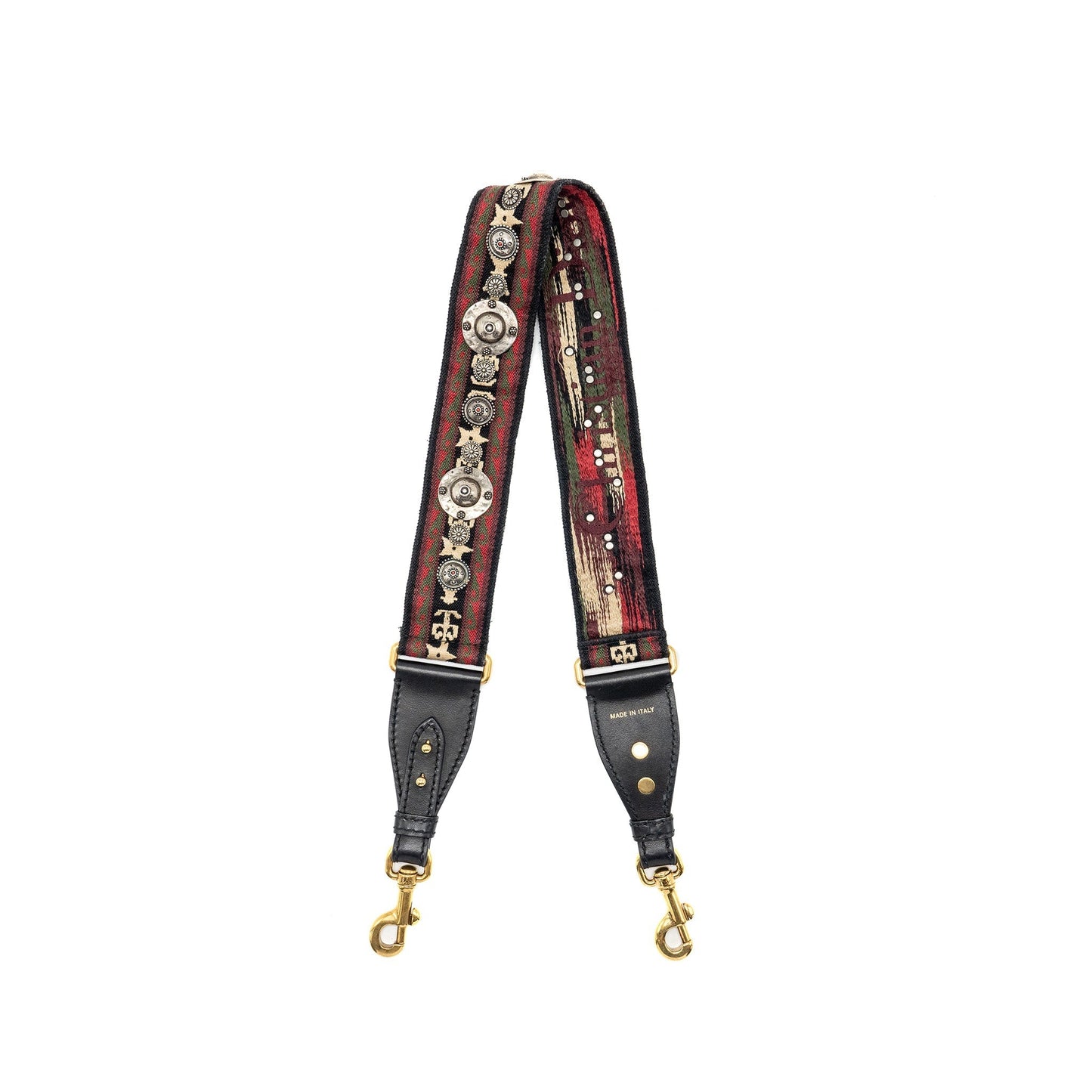 Dior shoulder strap oblique canvas/ calfskin red/multicolour