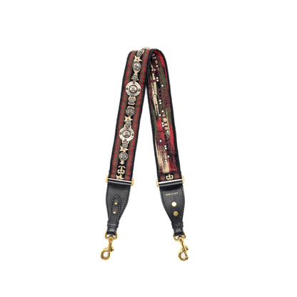 Dior shoulder strap oblique canvas/ calfskin red/multicolour
