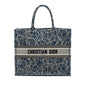 Dior large book tote limited print canvas blue/ grey/ multicolour