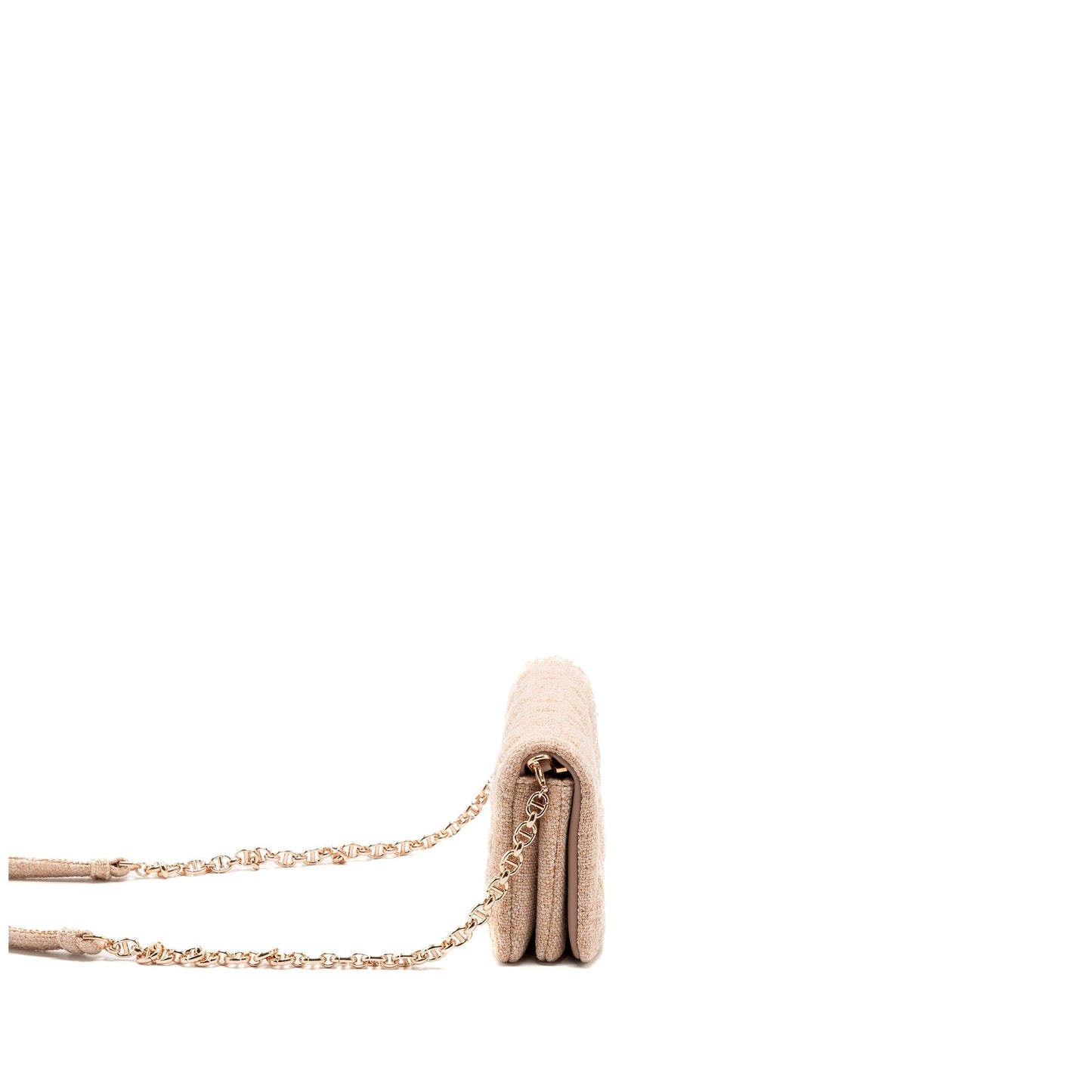 Dior Caro Pouch Canvas Light Pink with pink hardware