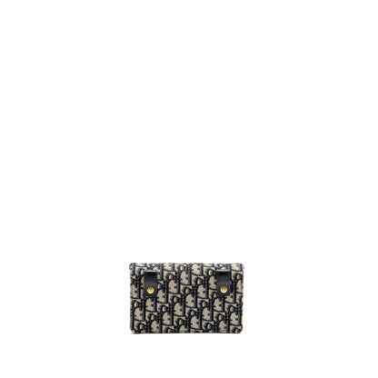 Dior Saddle Belt Purse/Pouch Blue Oblique Jacquard Canvas