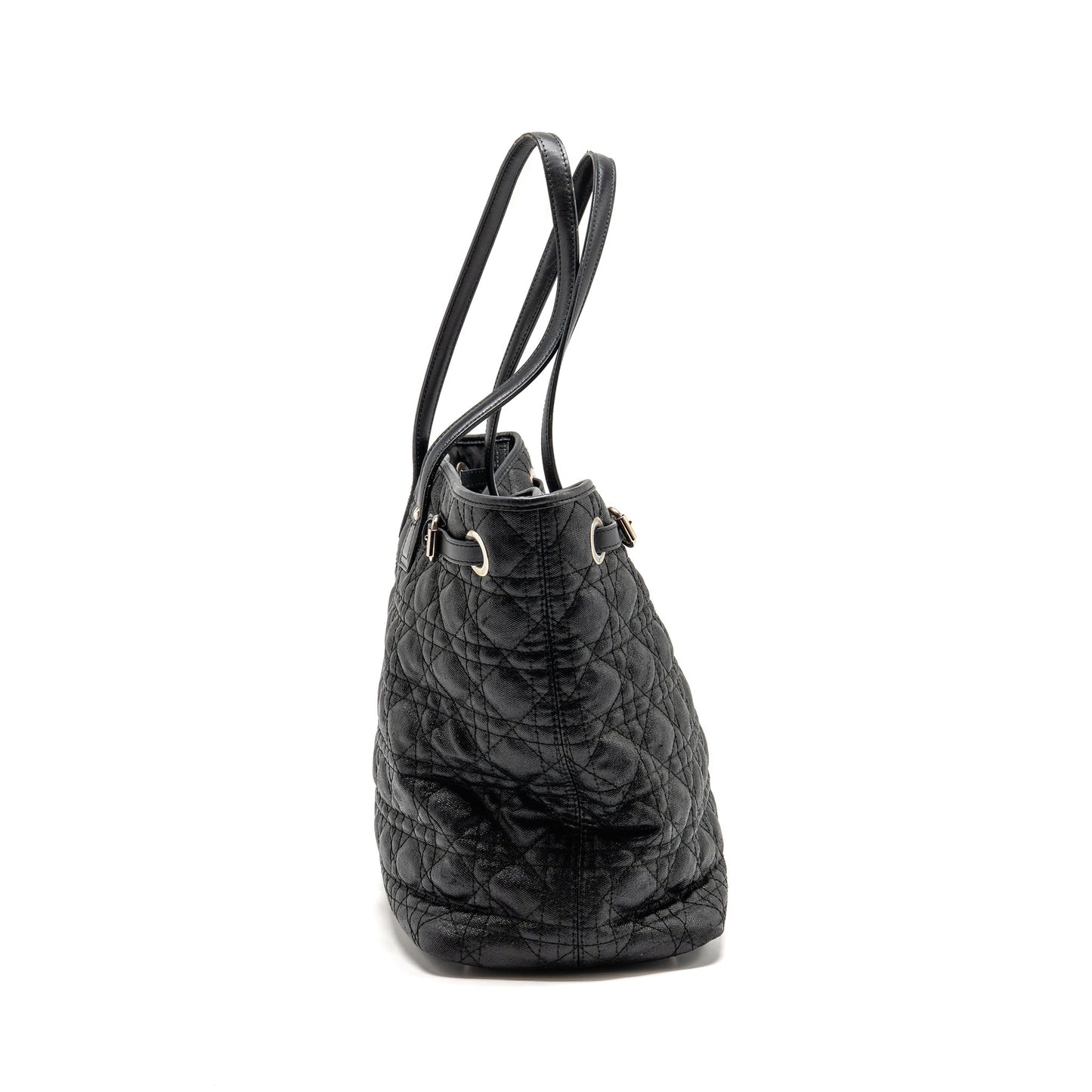 Dior Shopping Tote Purse Canvas Black