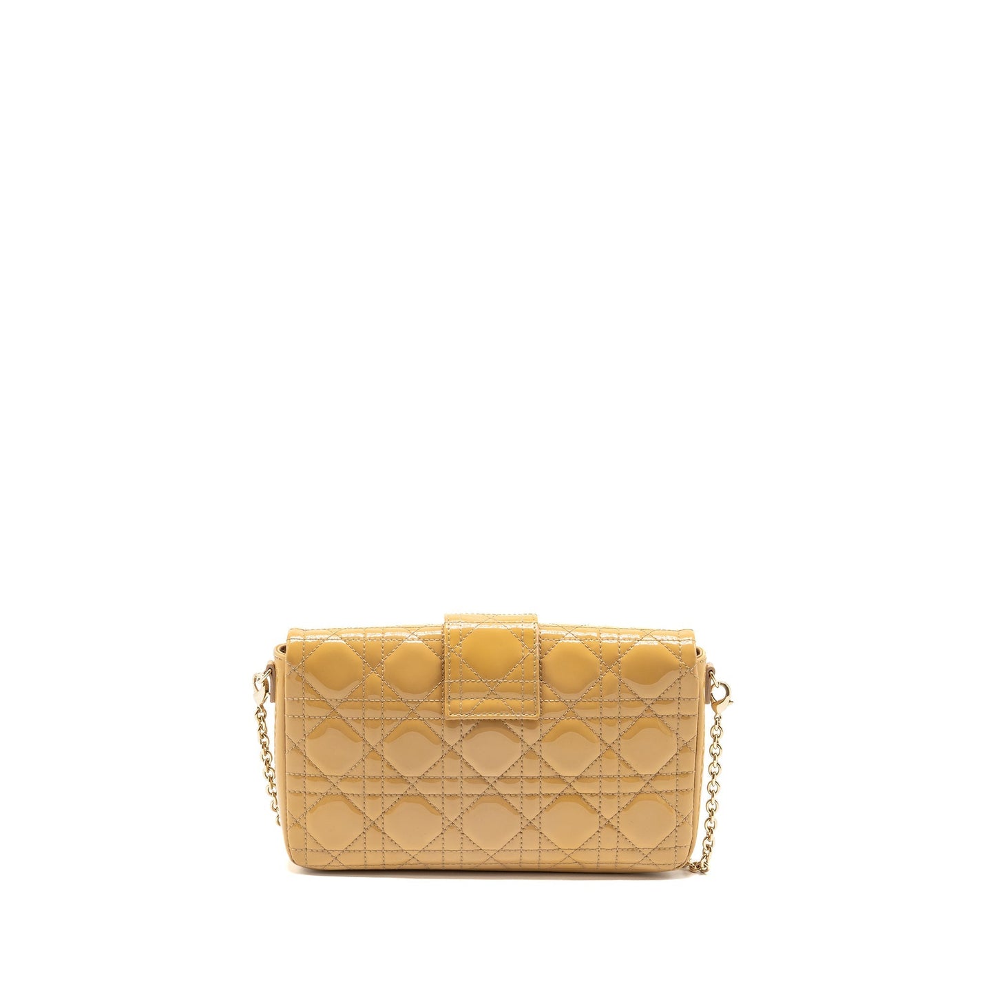 Dior Miss Dior Wallet On Chain Cannage Patent Beige
