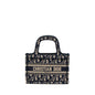 Dior Mini book Tote Blue Oblique Embroidery
