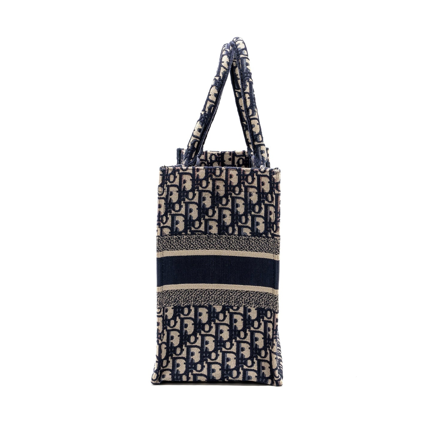 Dior Medium Book Tote Blue Dior Oblique Embroidery