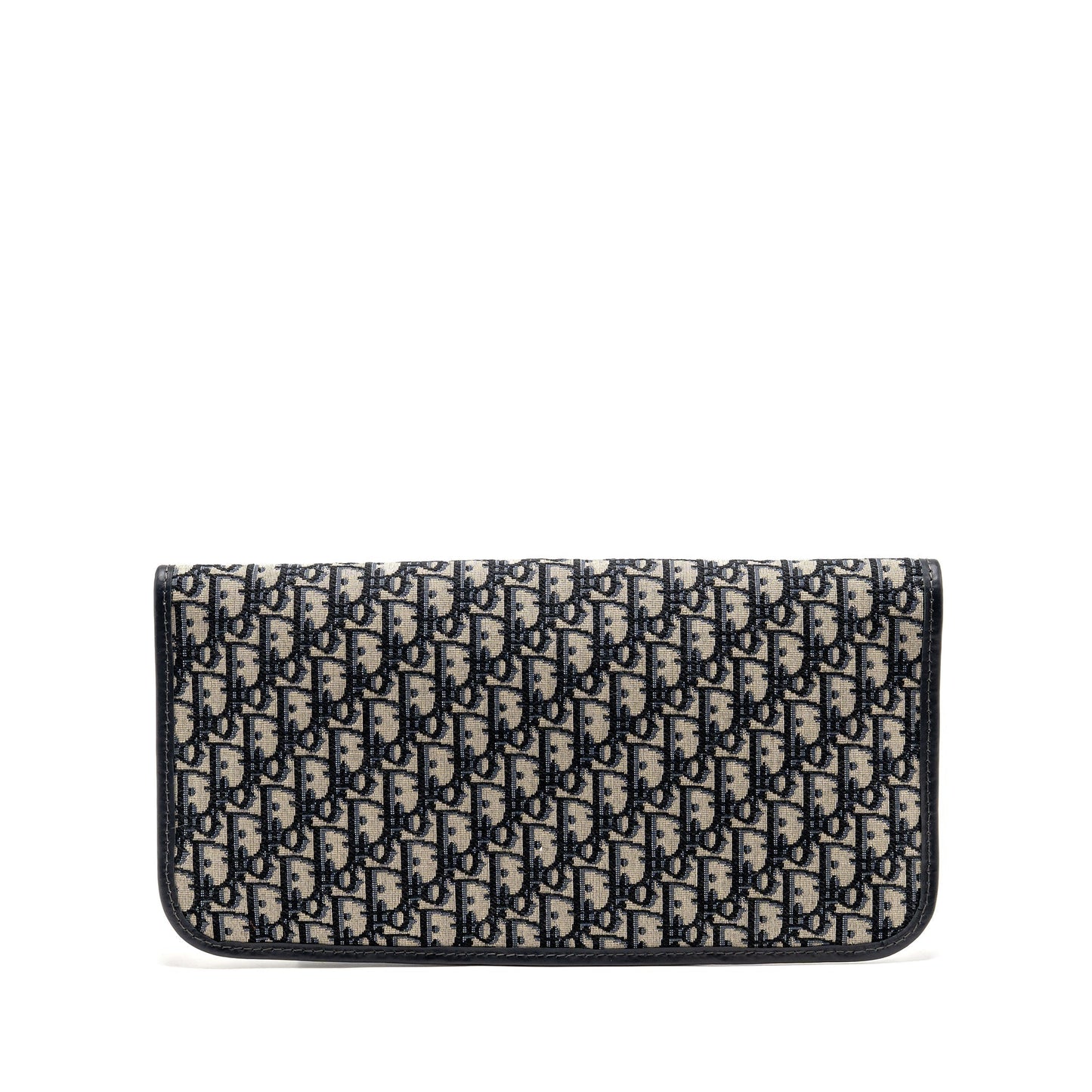 Dior Folder Clutch Oblique Canvas/Calfskin Blue