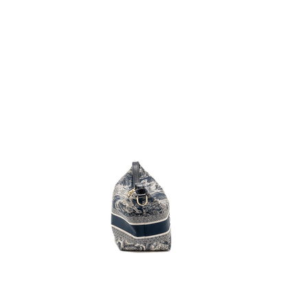 Dior Medium DiorTravel Nomad Pouch Toile de Jouy Reverse Technical Fabric Blue