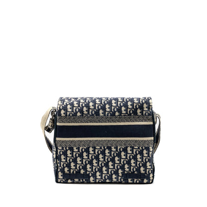 Dior diorcamp messenger Purse blue oblique embroidery