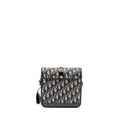 Dior Addict Vertical Messenger Purse Oblique Canvas Blue