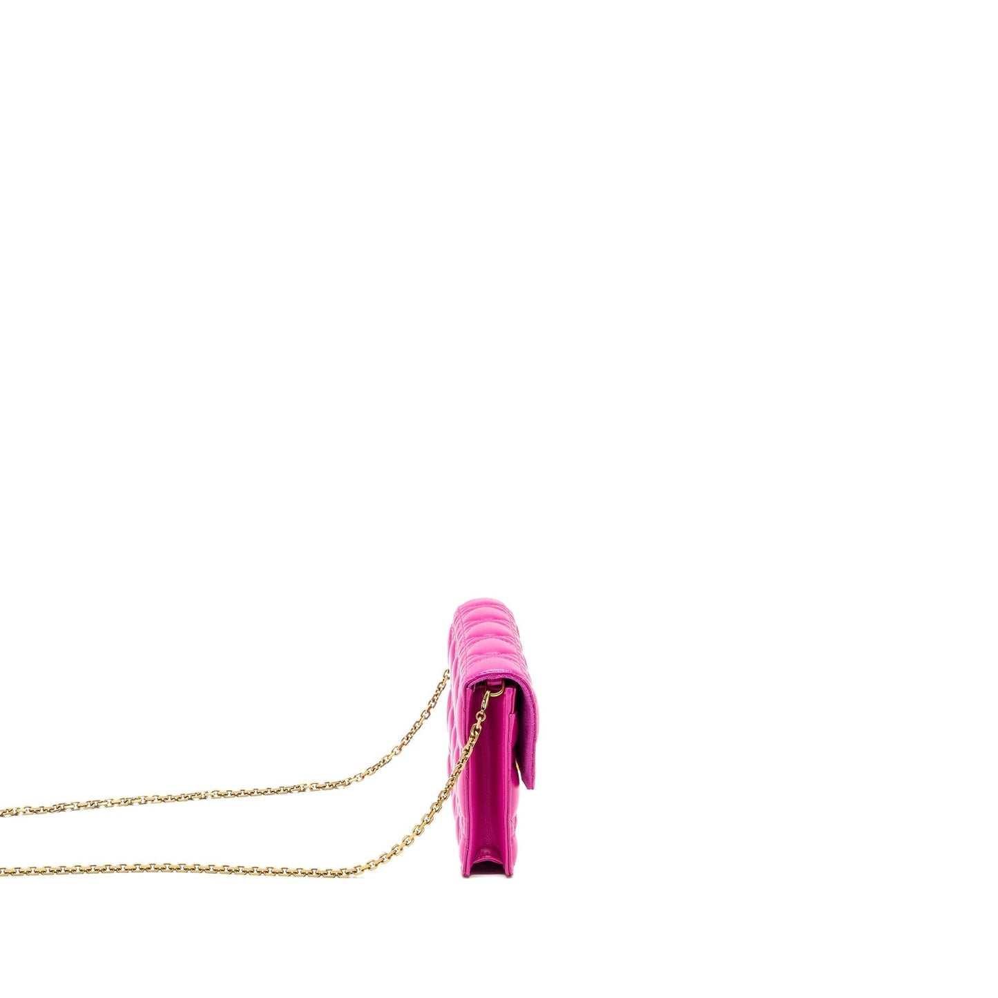 Dior Dioraddict Wallet On Chain Lambskin Pink