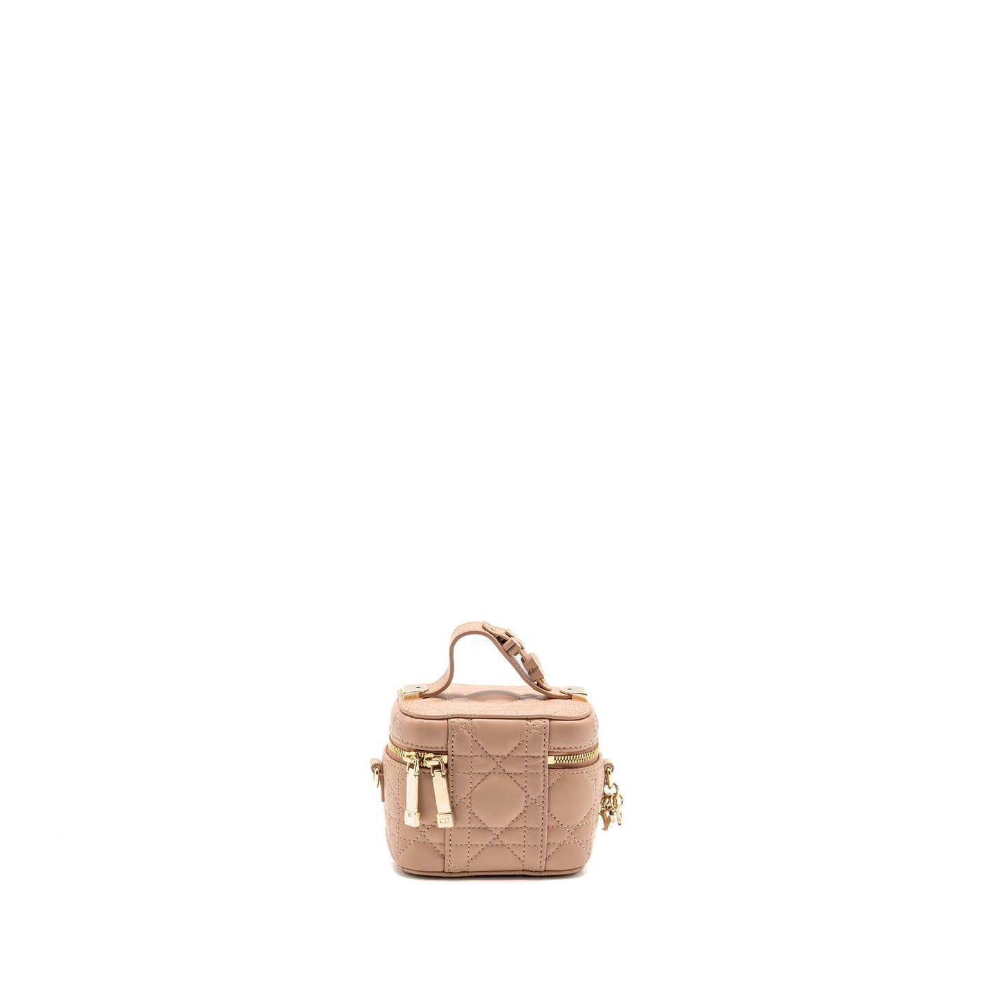 Dior Micro Lady Dior Vanity Case Cannage Lambskin Rose Des Vents Pink