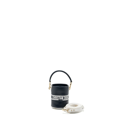Dior Micro Dior Vibe Bucket Purse Calfskin Blue/White