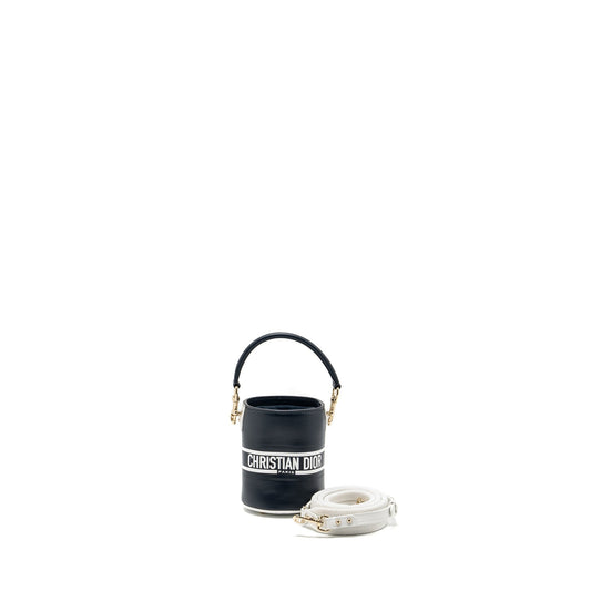 Dior Micro Dior Vibe Bucket Purse Calfskin Blue/White