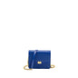 Chanel Boy Clutch with Chain Chervon Lambskin Blue GHW
