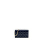 Dior Lady Dior Pouch with Chain patent dark blue