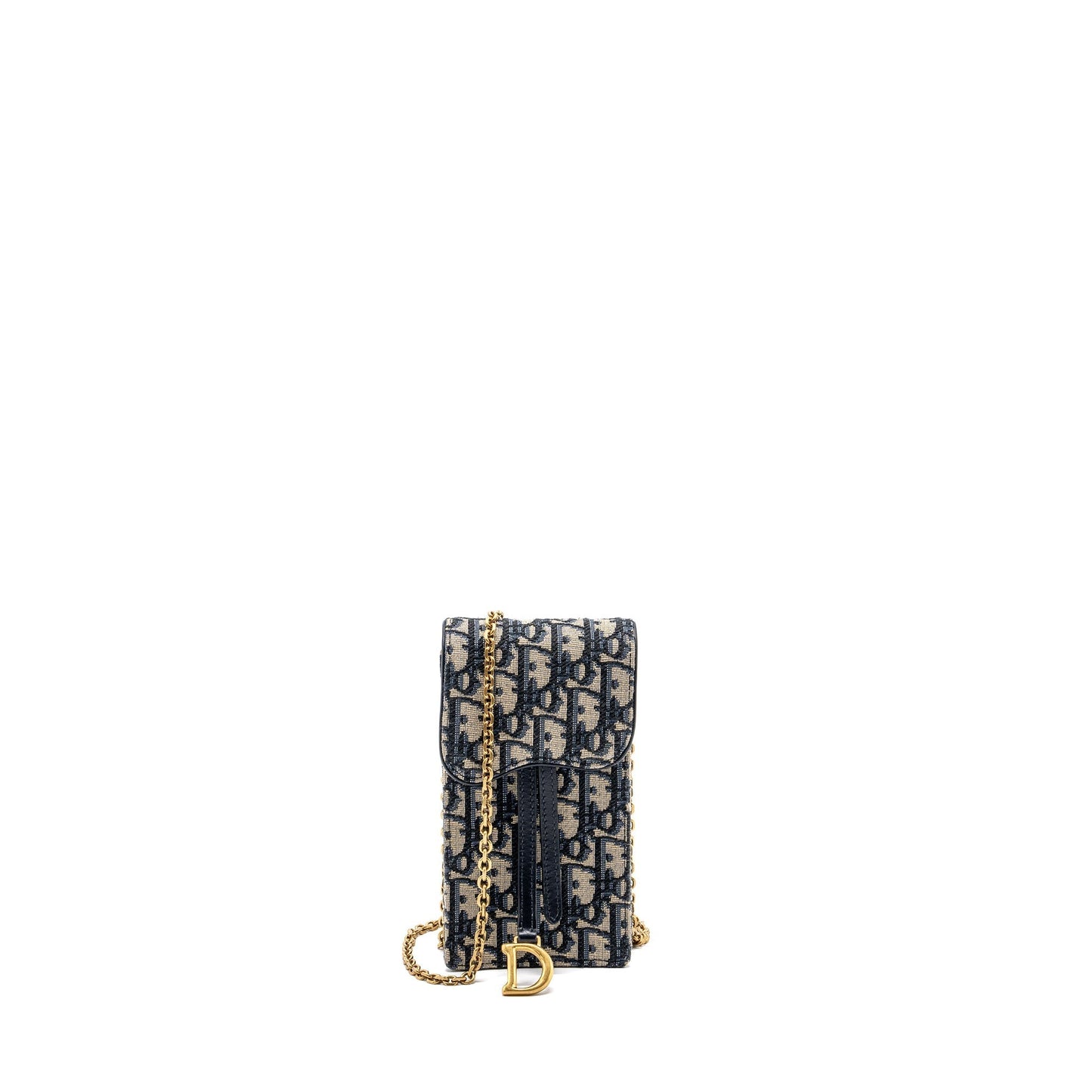 Dior Saddle Phone Pouch Dior Oblique Jacquard Blue