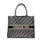 Dior Medium Dior Book Tote Dior Oblique Embroidery Ecru/Blue