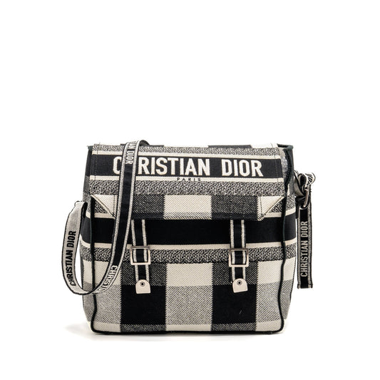 Dior Diorcamp Messenger Purse Canvas Black/White