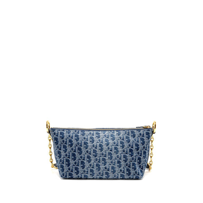 Dior DiorStar Oblique Hobo Purse Denim Blue