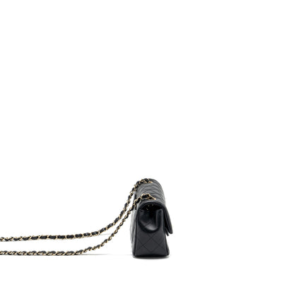 Chanel Mini Rectangular Flap Bag Lambskin Black LGHW
