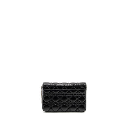 Dior Miss Dior Promenade Pouch Purse Lambskin Black