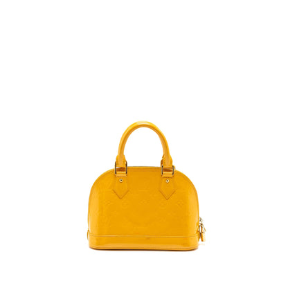 Louis Vuitton alma bb patent yellow LGHW