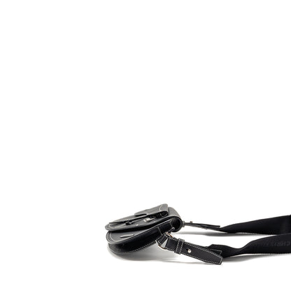 Dior x Kaws Pouch Saddle Purse Leather Black