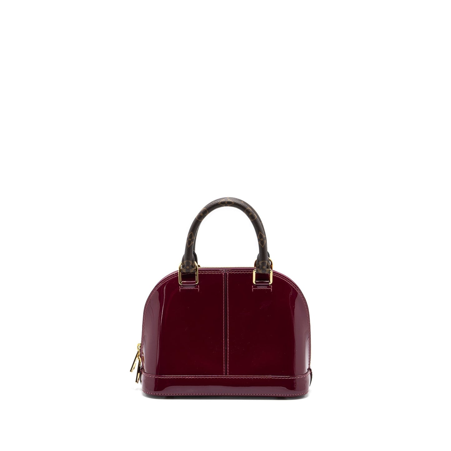 Louis Vuitton Alma BB Verni Miroir patent dark pink GHW