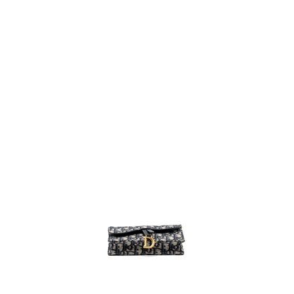 dior saddle belt pouch dior oblique jacquard blue