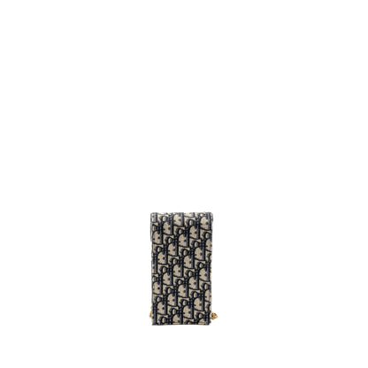 Dior Saddle Phone Pouch Blue Oblique Jacquard