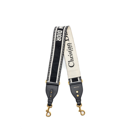 Dior Shoulder Strap Oblique Canvas Black