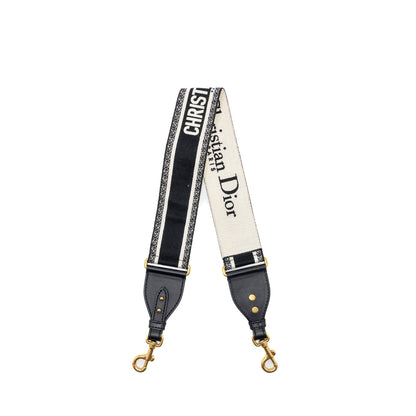 Dior Shoulder Strap Oblique Canvas Black