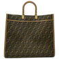 Fendi Sunshine Canvas Brown Tote Bag