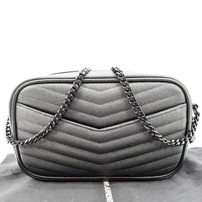 Saint Laurent Lou Leather Black Crossbody Style 20