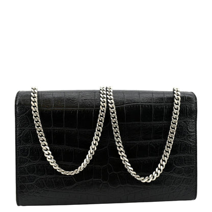 Saint Laurent Kate Leather Black Shoulder Bag Style 14