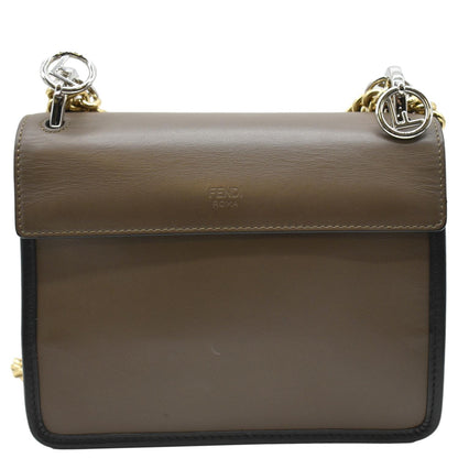 Fendi Kan I Leather Brown Shoulder Bag