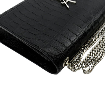 Saint Laurent Kate Leather Black Shoulder Bag Style 14