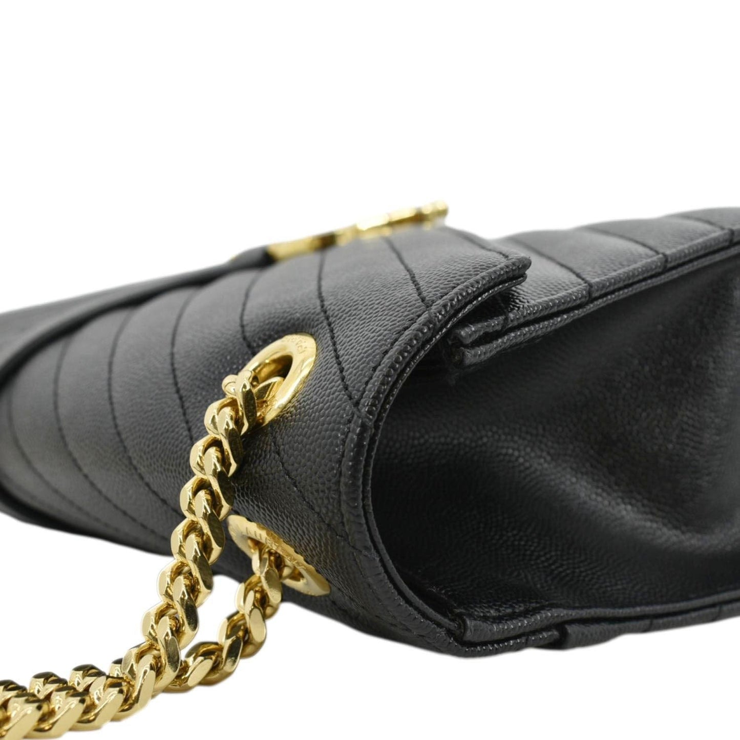 Saint Laurent Envelope Leather Black Shoulder Bag Style 18