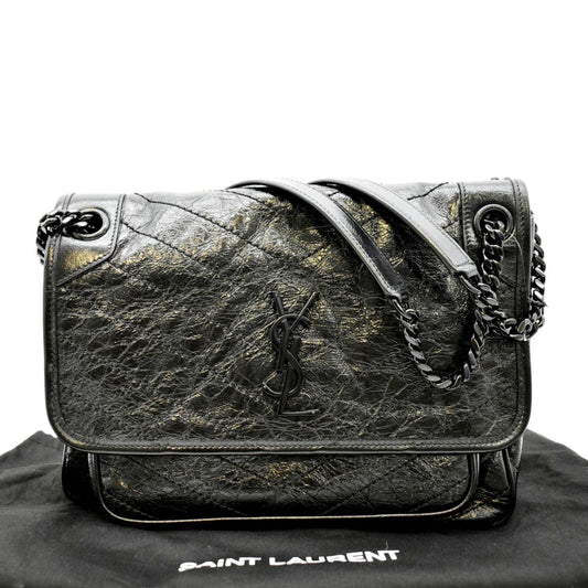 Saint Laurent Niki Leather Black Shoulder Bag Style 2
