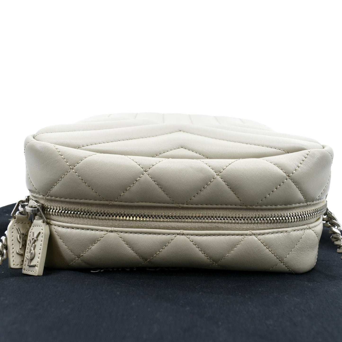 Saint Laurent Loulou Leather White Crossbody