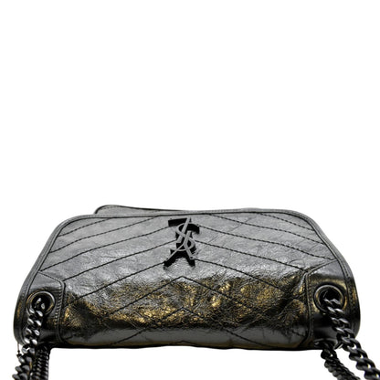 Saint Laurent Niki Leather Black Shoulder Bag Style 2