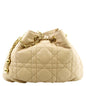 CHRISTIAN DIOR Ammi Macrocannage Lambskin Shoulder Bag Sand Rose