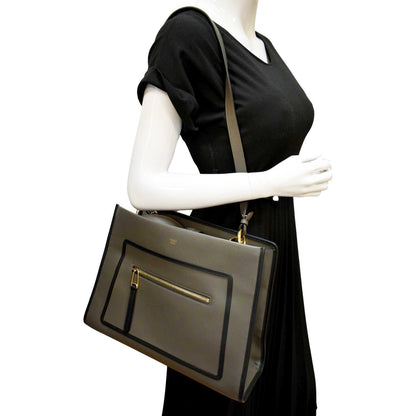 Fendi Tote Leather Red Tote Bag Style 24